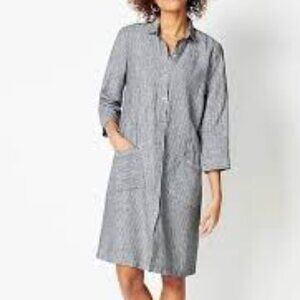 J. Jill Love Linen Striped Shirt Dress XL